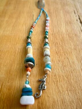 Boho Hair Beads-Handmade Hair Jewelry-Natural Materials-Coastal Collection-C1